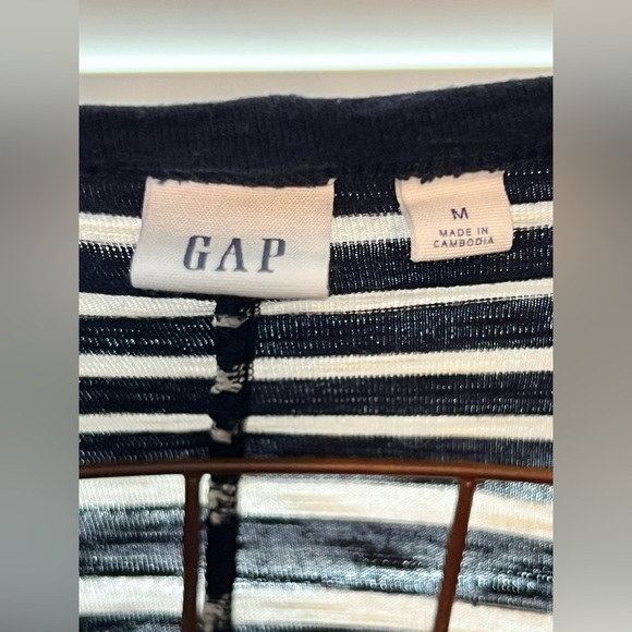 GAP T-Shirt Dress Navy Stripe - Picture 3 of 5